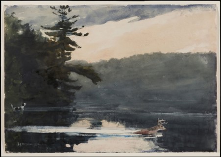 Deer in the Adirondacks, 1889. Creator: Winslow Homer.