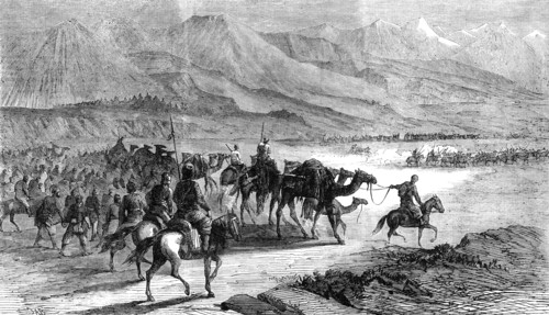 Cattle-looting on the frontier of Scinde, 1864. Creator: J. A. B..