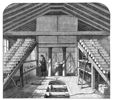 Fish-rearing house at Twickenham, 1864. Creator: Unknown.