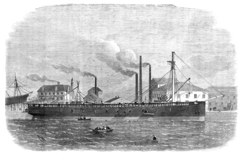Armour-clad frigate built in the Clyde for the Danish government, 1864. Creator: Unknown.