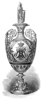 Wedding presents from the Queen to the Princess of Wales: silver vase..., 1864. Creator: Unknown.