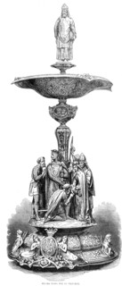 Wedding presents from the Queen to the Princess of Wales: silver tazza..., 1864. Creator: Unknown.