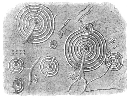 Incised stones on the Cheviot Hills, 1864. Creator: Unknown.
