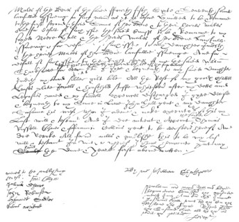 The last sheet of Shakspeare's will, 1864. Creator: Unknown.