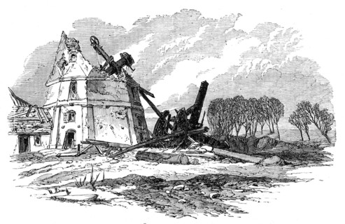 Illustrations of the War in Denmark: the Düppel Windmill in ruins, 1864. Creator: Unknown.
