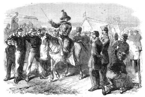 Illustrations of the War in Denmark: barrack life of Danish soldiers: Sunday afternoon, 1864. Creator: Unknown.