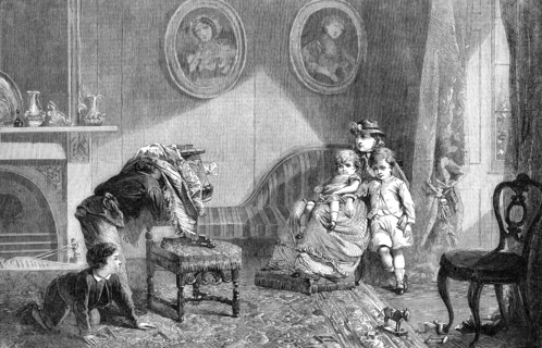 The Photographer, by W. Bromley, in the Exhibition of the Society of British Artists, 1864. Creator: W Thomas.