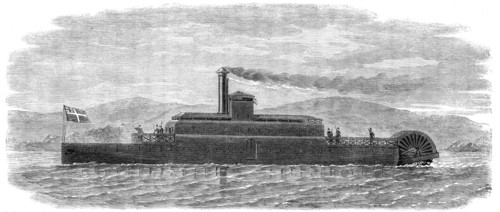The iron gun-boat Rangariri, built at Sydney for the New Zealand government, 1864. Creator: Unknown.