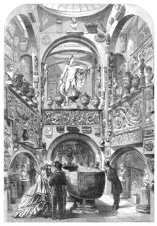 Sir John Soane's Museum in Lincoln’s-Inn-Fields: the Sarcophagus-Room, 1864. Creator: Mason Jackson.