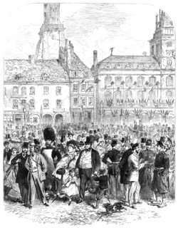 English Excursionists at Calais, 1865. Creator: Unknown.