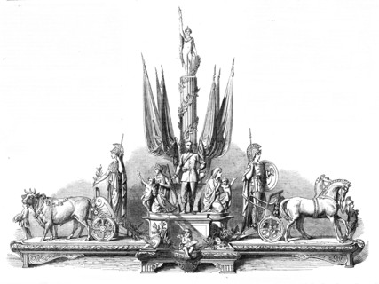 The International Volunteer Challenge Trophy to be shot for at the Wimbledon Meeting, 1865. Creator: Unknown.