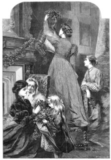 Christmas Time, by Miss E. Osborne, in the exhibition of the Royal Academy, 1865. Creator: W Thomas.