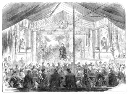 Scene from "A Wonderful Woman," performed by the Dramatic Society of St. George's Rifle Corps..1865. Creator: Unknown.