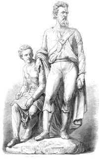 The Burke and Wills Monument at Melbourne, Australia, 1865. Creator: Unknown.