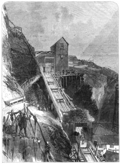 The Prince and Princess of Wales descending the Botallack Tin-Mine, Cornwall, 1865. Creator: Unknown.