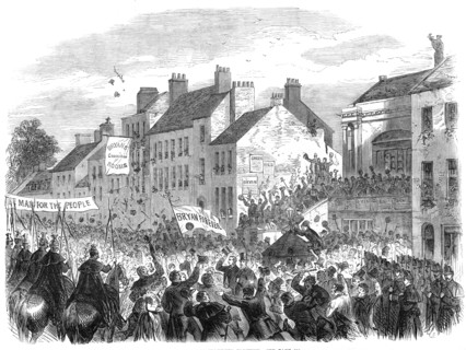 Scene at the Kilkenny Election, 1865. Creator: Unknown.