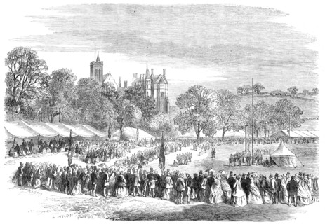 Floral, Musical, and Athletic Festival at Springfield Park, Lancaster, 1865. Creator: Unknown.