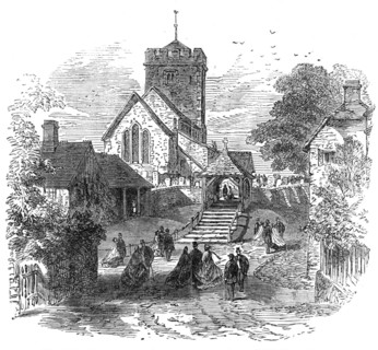 Pulborough Church, visited by the Sussex Archaeological Society, 1865. Creator: Unknown.