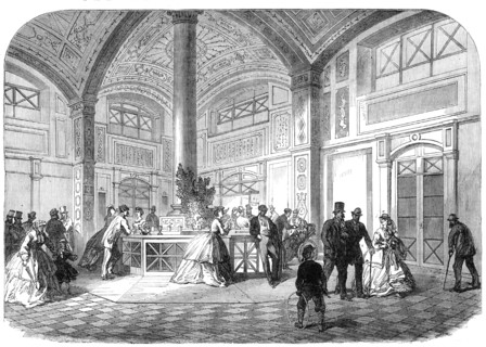 The Season at Baden-Baden: the Trink-Halle, 1865. Creator: Unknown.