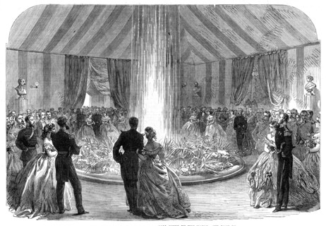 The International Naval Festival at Portsmouth:… the illuminated fountain at the ball..., 1865. Creator: Unknown.