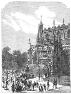 The Gloucester Music Festival: South Porch, Gloucester Cathedral, 1865. Creator: Unknown.