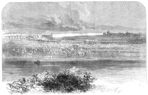 The Cholera at Malta: the 100th Regiment encamped on the glacis of Fort Manoel, 1865. Creator: Unknown.