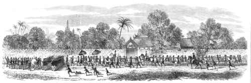 Admiral King's visit to the King of Siam at Bangkok: procession...to the Palace, 1865. Creator: Unknown.