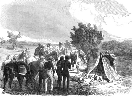Finding the remains of the lost explorers Harding, Panter, and Goldwyer...North-West Australia, 1865 Creator: Unknown.