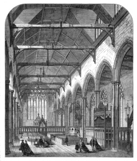The Dutch Church, Austinfriars, recently restored, 1865. Creator: Unknown.