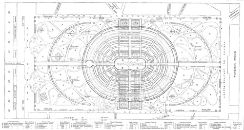 Plan of the Palace and Park designed for the Paris Universal Exhibition of 1867, (1865). Creator: Unknown.