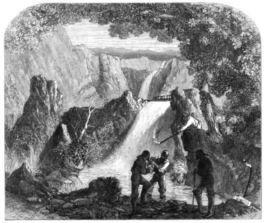 Scene from "Never Too Late To Mend," at the Princess's Theatre, 1865.  Creator: Unknown.
