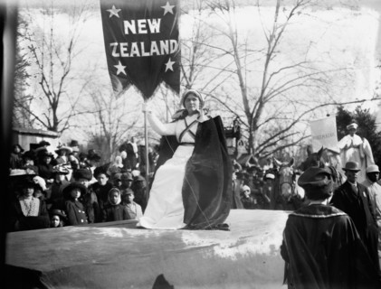 Float in suffrage parade, between c1910 and c1915. Creator: Bain News Service.
