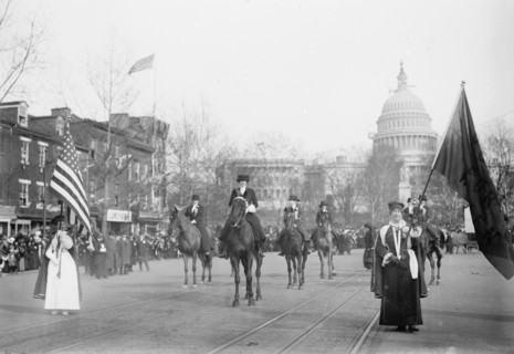 Head of suffrage parade, 1913. Creator: Bain News Service.