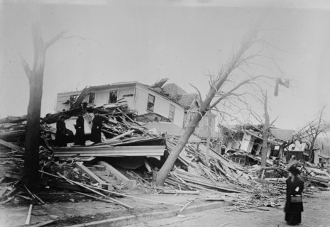 Omaha - 35th & Cass after cyclone, between c1910 and c1915. Creator: Bain News Service.