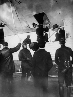 French soldiers inspecting Zeppelin, 1913. Creator: Bain News Service.