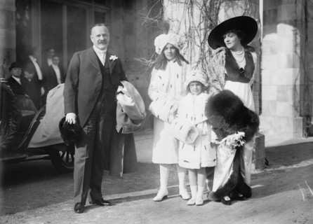 Geo. Gould & family at Helen's wedding, 1913. Creator: Bain News Service.