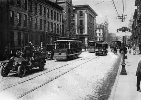 Cincinnati car strike, 1913. Creator: Bain News Service.