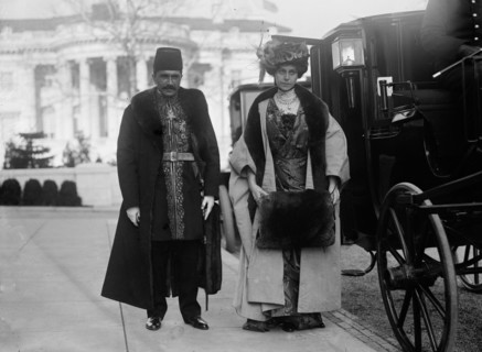 Mirza Ali Kuli Khan & wife, 1913. Creator: Bain News Service.
