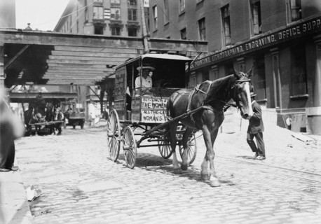 Suffragettes on way to Boston, 1913. Creator: Bain News Service.