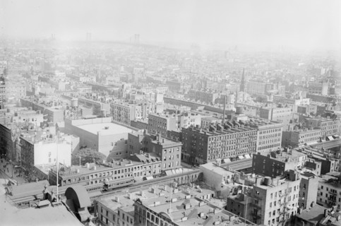 Birds eye view of N.Y.C. from roof of Consolidated Gas Building, 1913. Creator: Bain News Service.