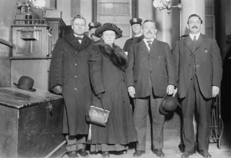 B.G. Lewis, Dr. Kath. Davis, Dr. J.A. Campbell, Warden P.A. Mallon, between c1910 and c1915. Creator: Bain News Service.