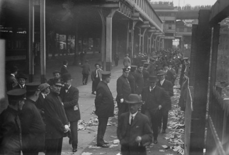 First Game - 1913 World Series (baseball), 1913. Creator: Bain News Service.