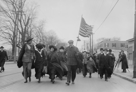 On to Albany -- Jones' Army 1/1/14, 1914. Creator: Bain News Service.