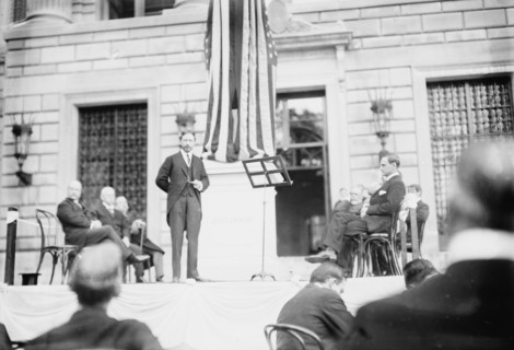 McAneny at "Jefferson" unveiling, 1914. Creator: Bain News Service.