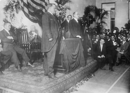 Roosevelt at Y.M.C.A. Rio Janeiro, 1913. Creator: Bain News Service.