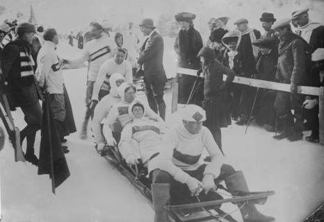 St. Moritz -- Start of Bobsleigh Run, between c1910 and c1915. Creator: Bain News Service.
