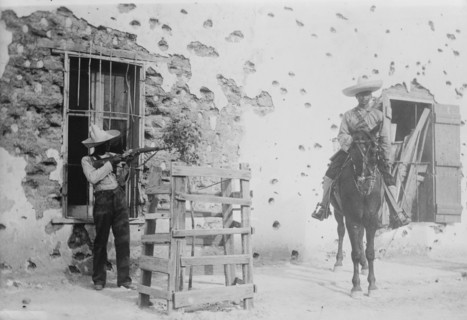 Juarez, Adobe house riddled, between c1910 and c1915. Creator: Bain News Service.