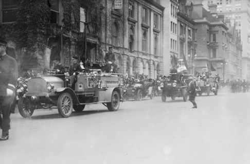 Fire parade, 1913. Creator: Bain News Service.