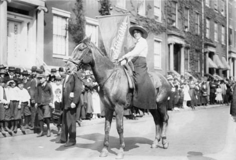 Madge Udall, Suffrage parade, 1913. Creator: Bain News Service.