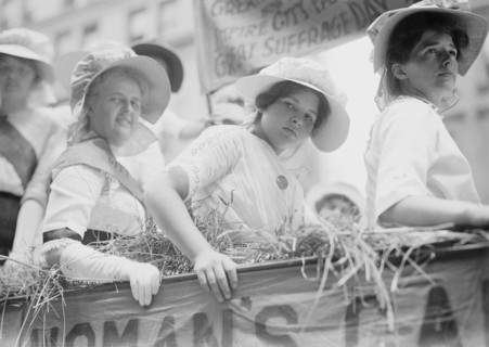 Suffrage Straw Ride, between c1910 and c1915. Creator: Bain News Service.